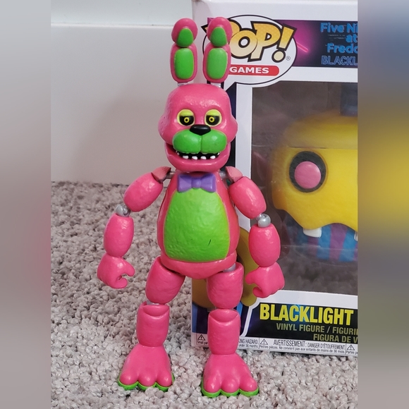 RARE! New Blacklight Series FNAF Funko Pop, Blacklight Articulated Figures - Picture 2 of 14